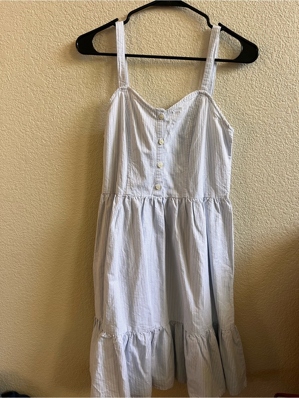 Brandy Melville Light Blue & White Striped Sundress